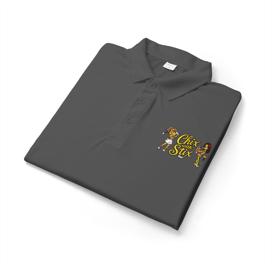 Womens Chix with Stix Embroidered polo