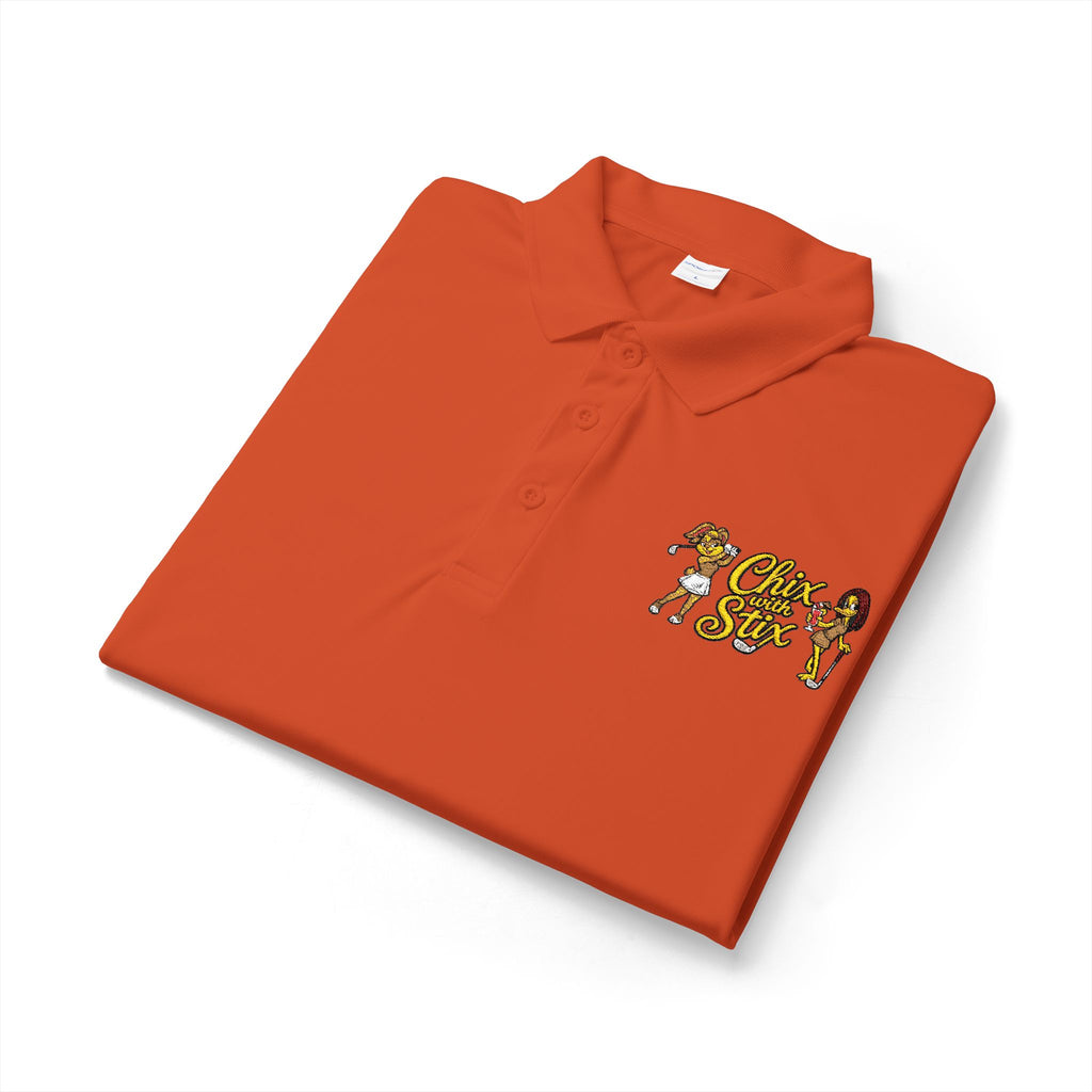 Womens Chix with Stix Embroidered polo