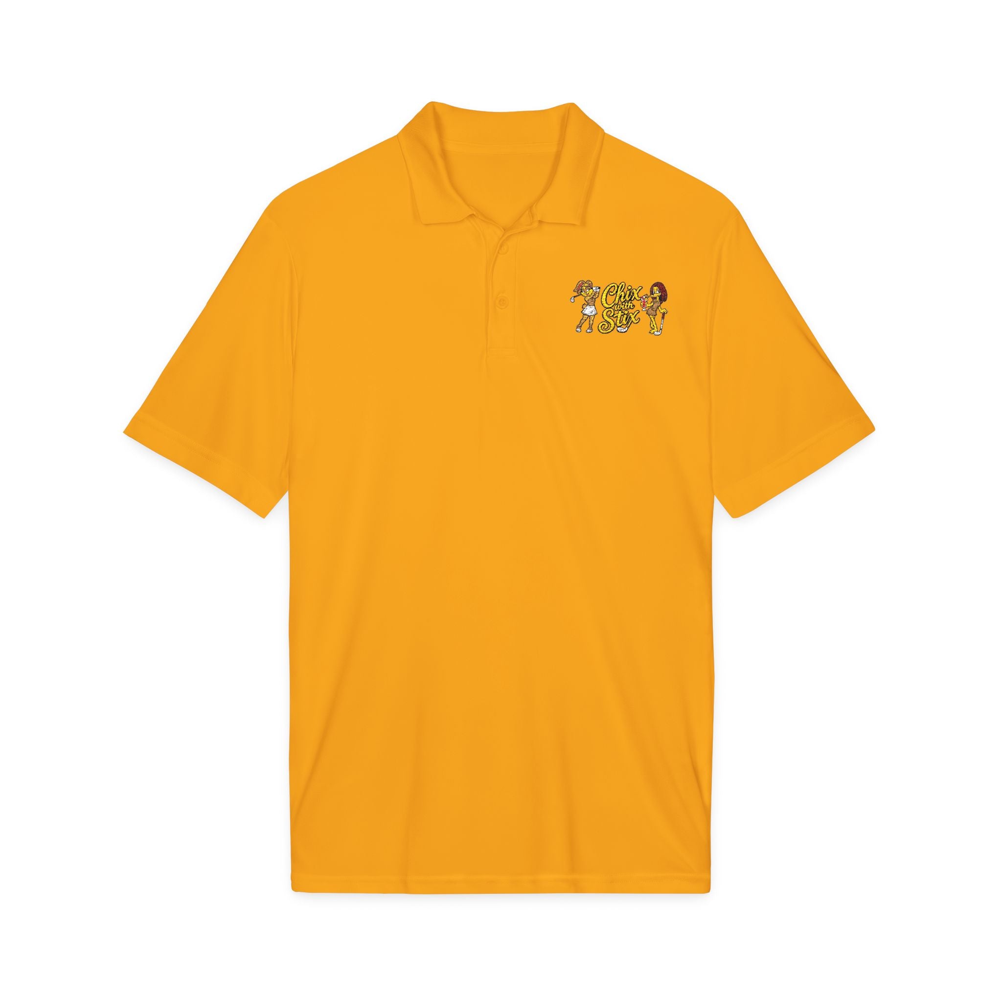 Womens Chix with Stix Embroidered polo