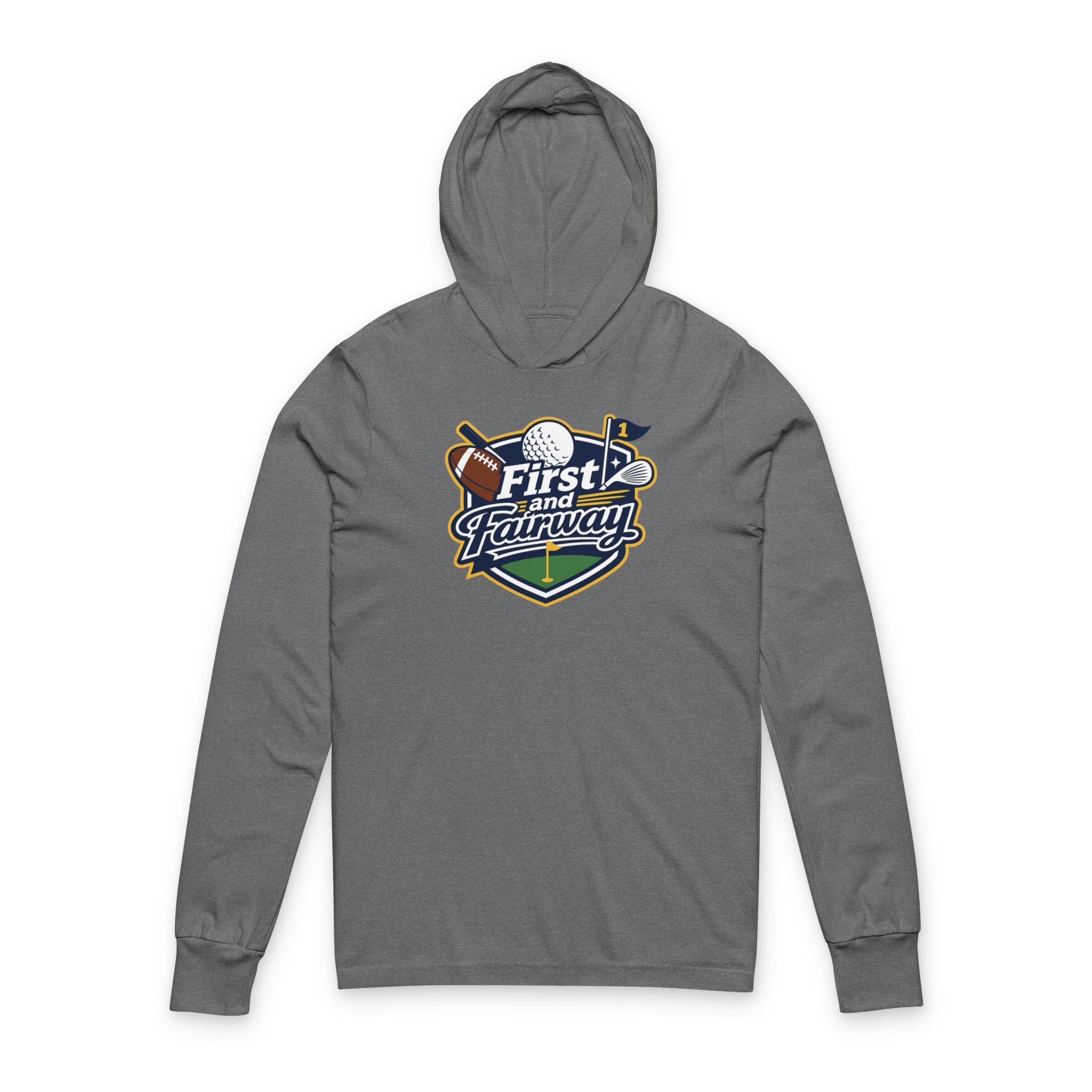 First and Fairway Hooded Long Sleeve Tee