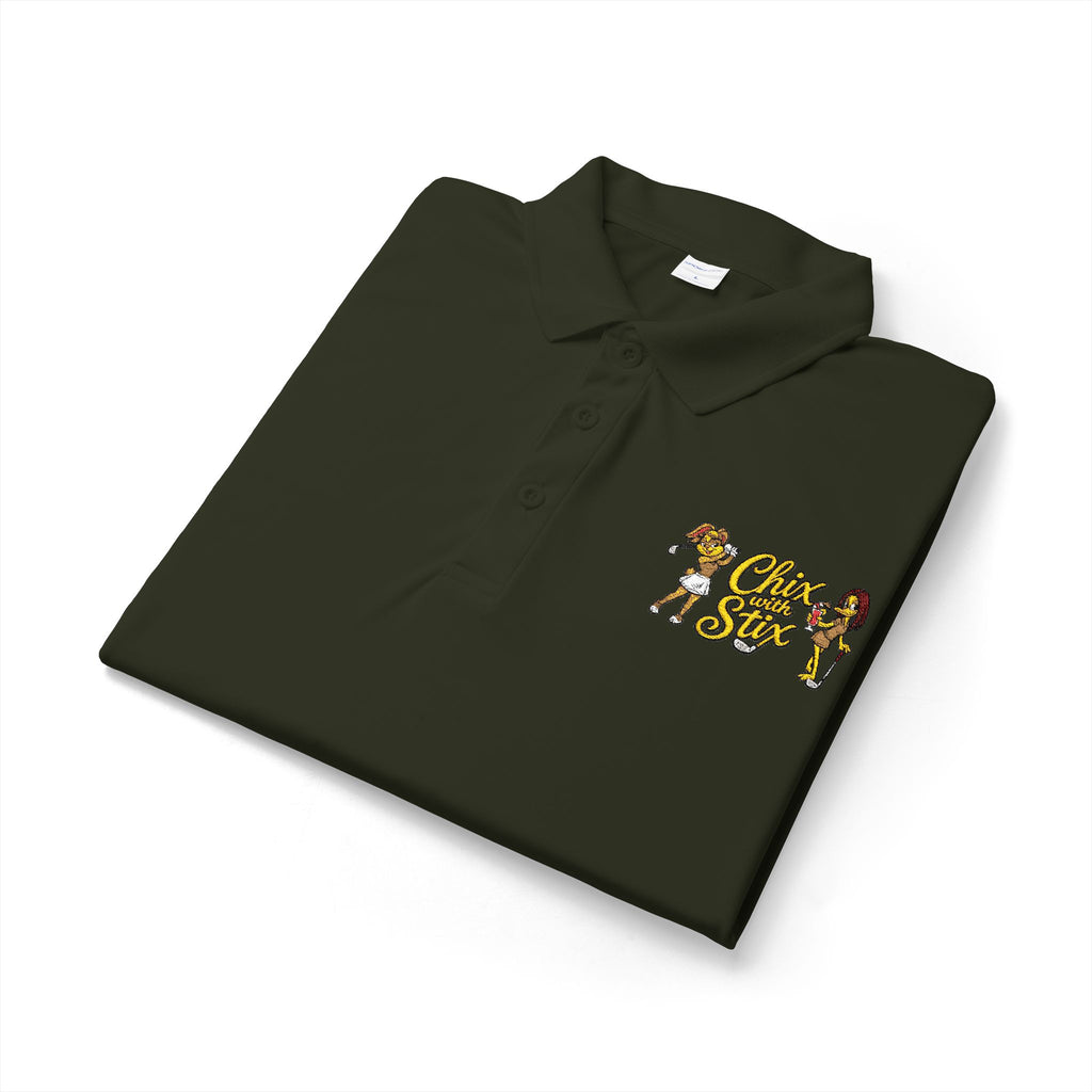 Womens Chix with Stix Embroidered polo