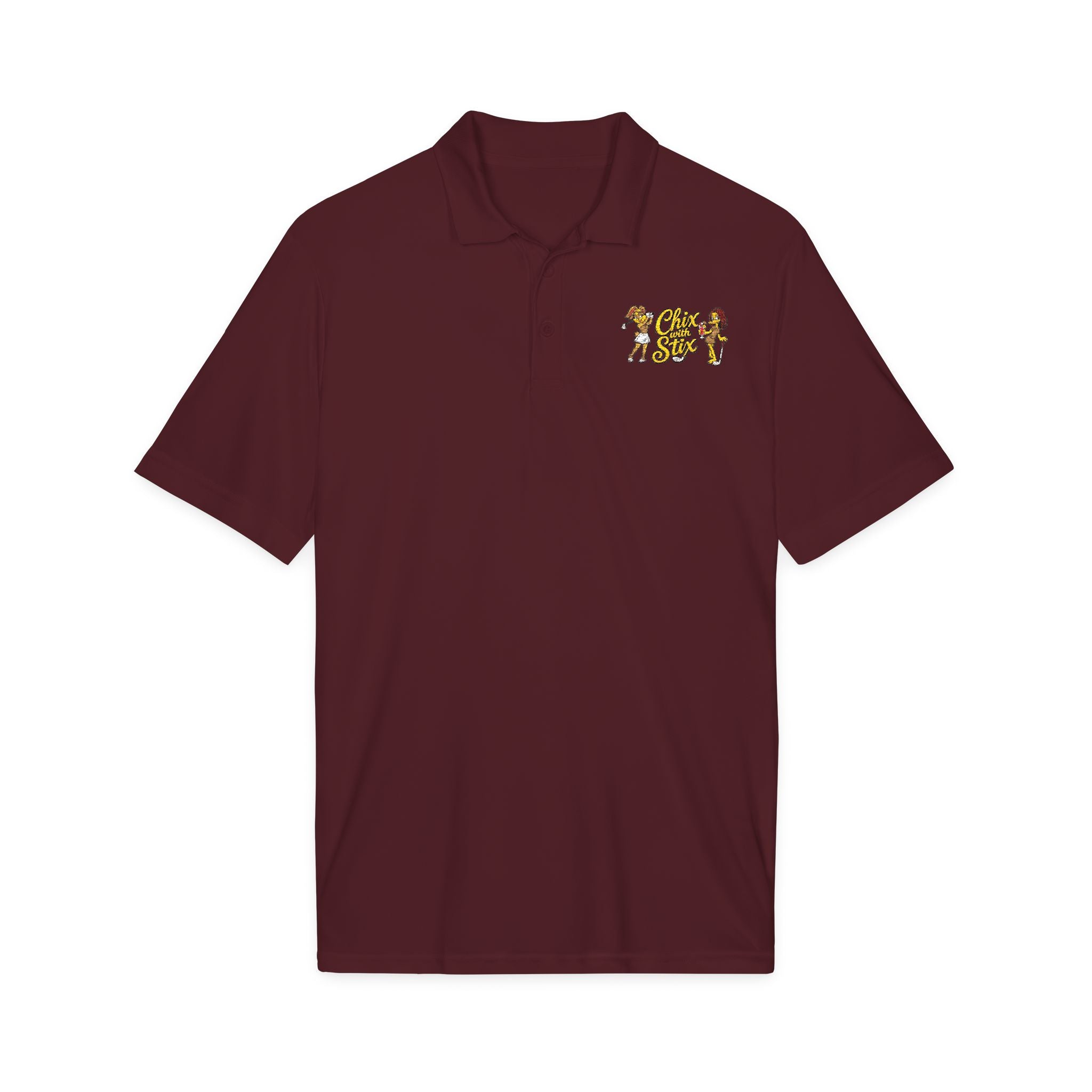 Womens Chix with Stix Embroidered polo
