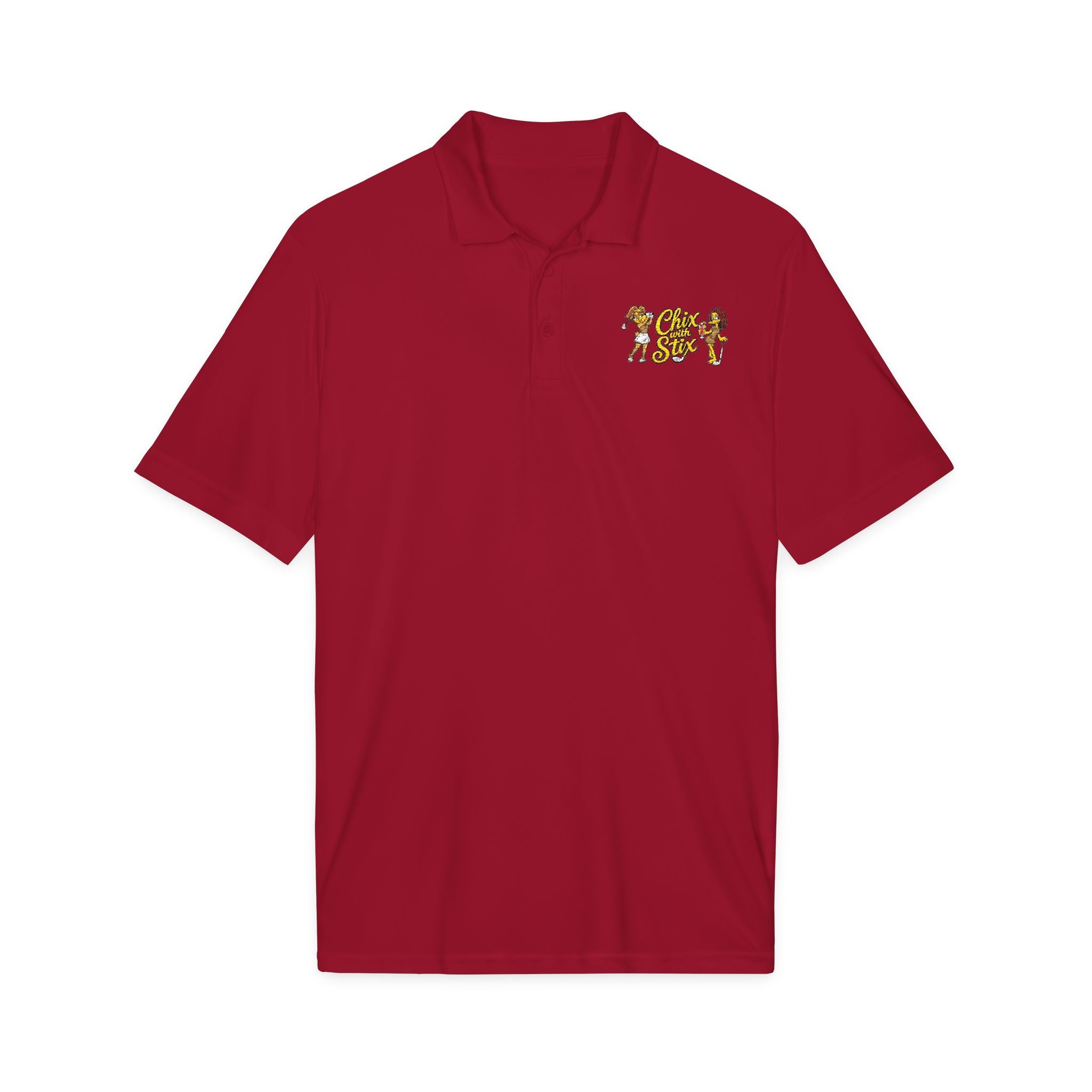 Womens Chix with Stix Embroidered polo