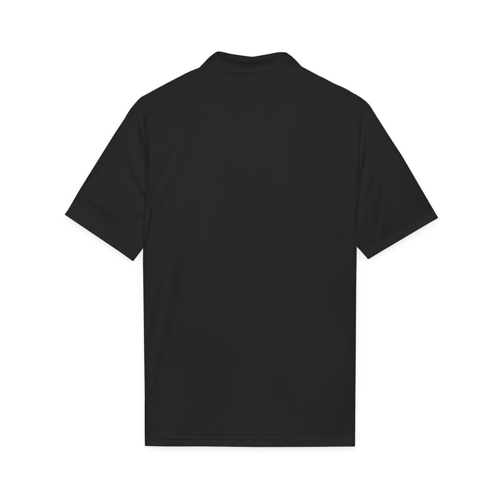 Embroidered No SLOW PLAY Bear Polo Shirt — White Performance Short-Sleeve