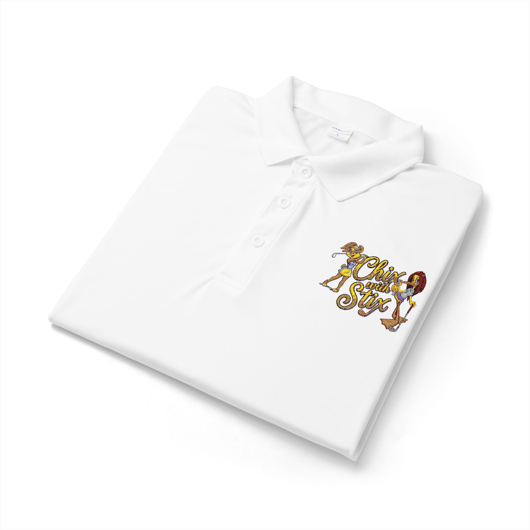 Chix with Stix. Print Chest Logo