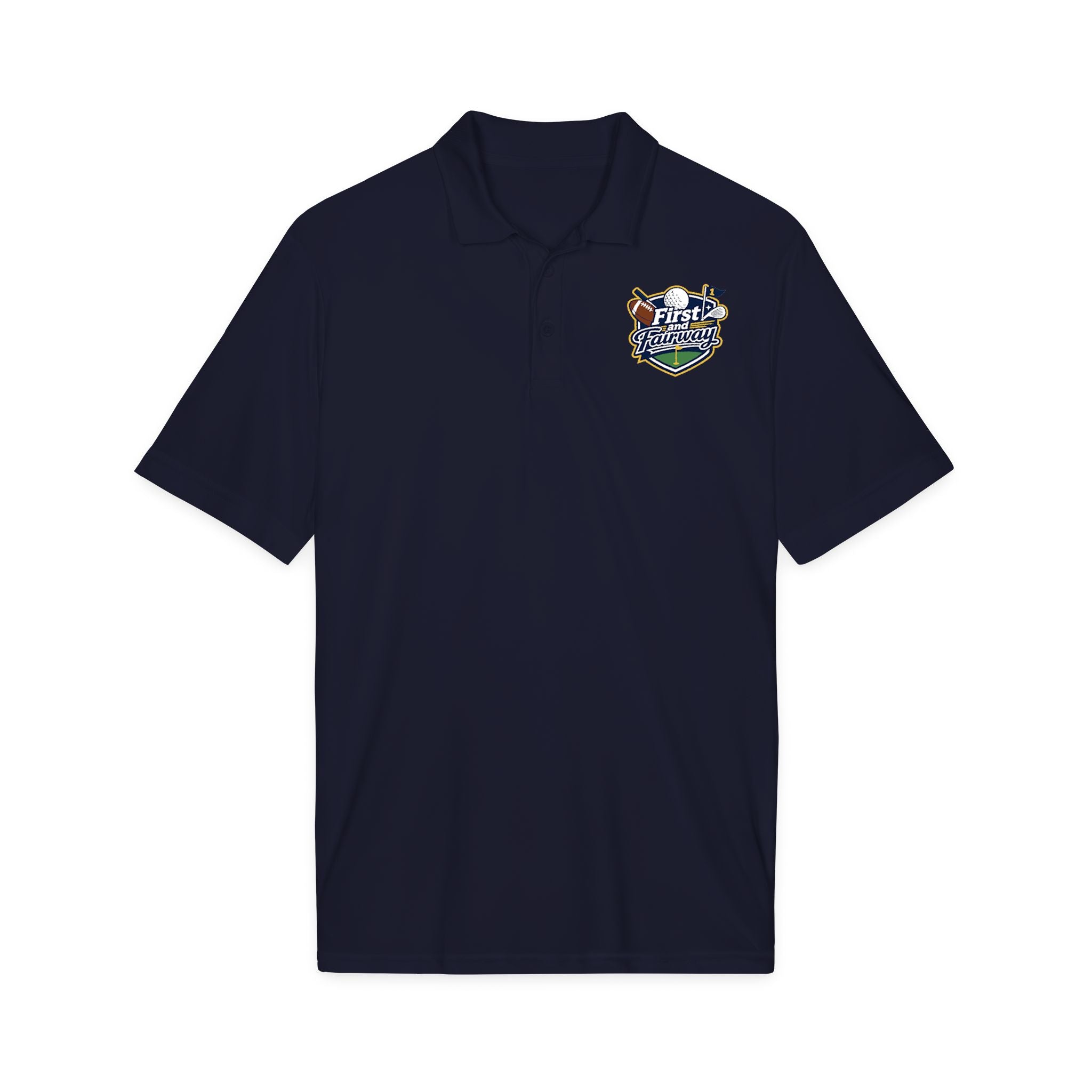 First and Fairway Print Mens Polo