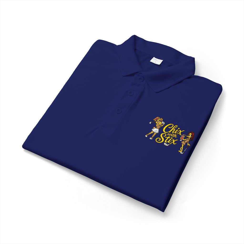 Womens Chix with Stix Embroidered polo