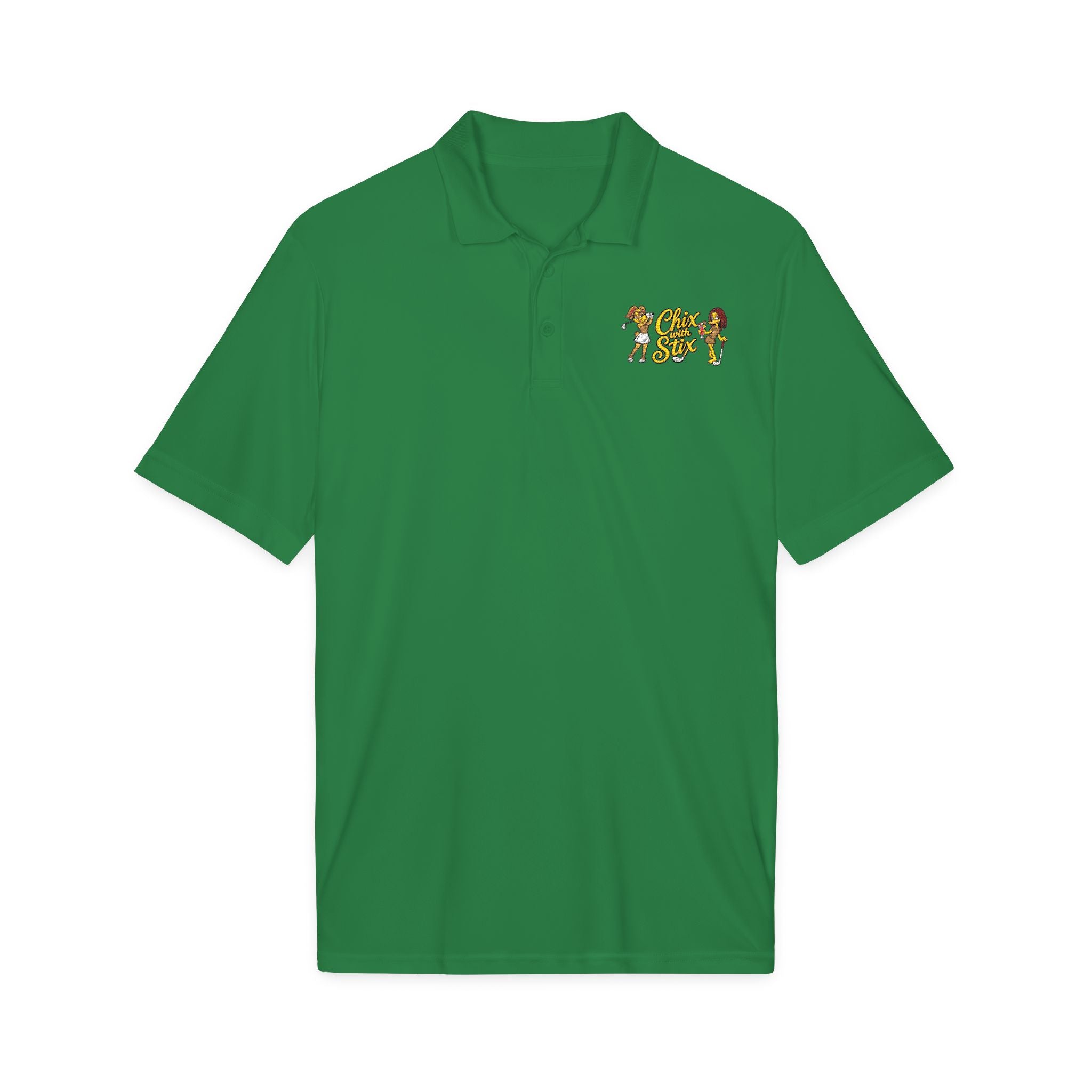 Womens Chix with Stix Embroidered polo