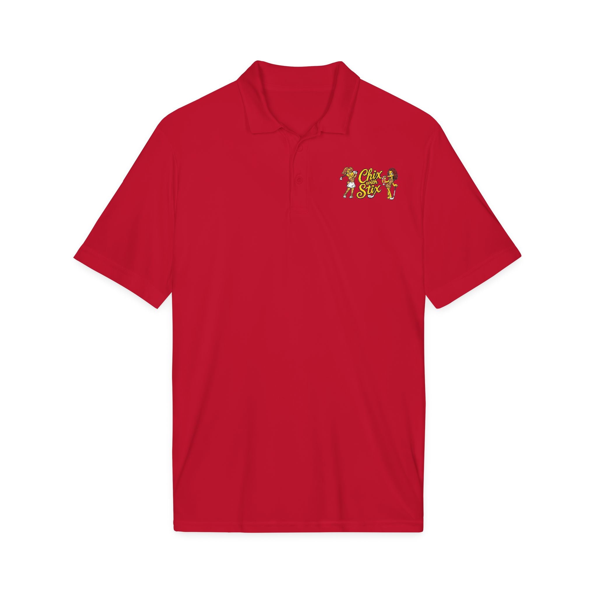 Womens Chix with Stix Embroidered polo