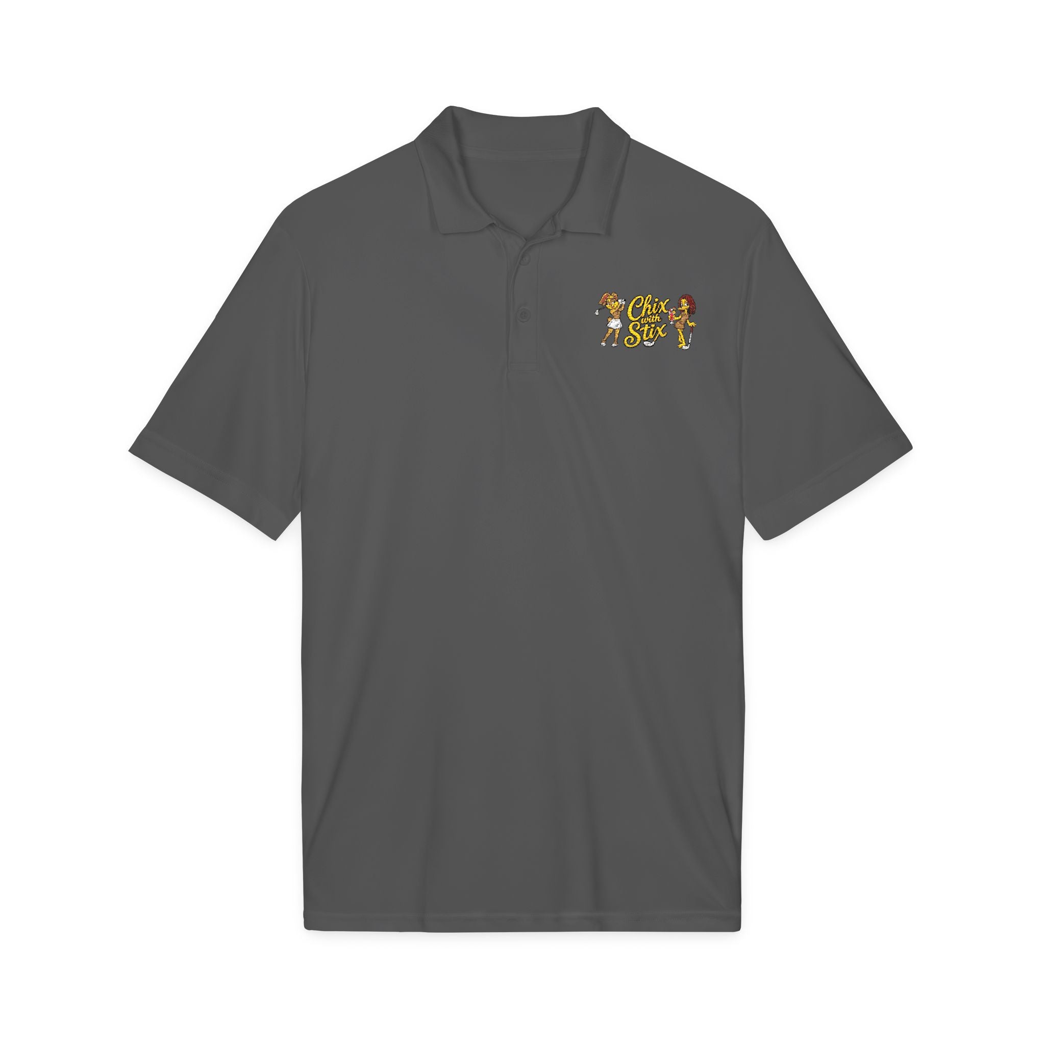 Womens Chix with Stix Embroidered polo