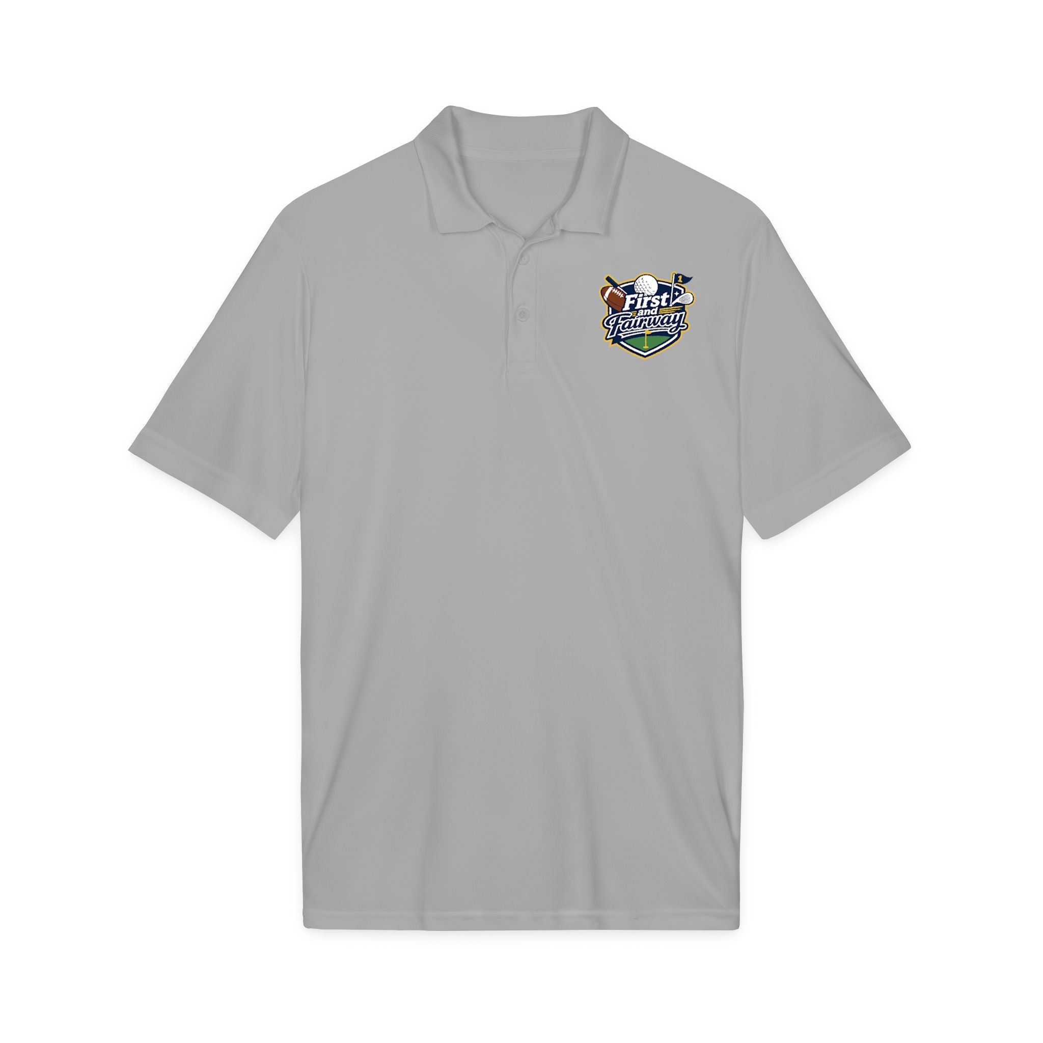 First and Fairway Print Mens Polo