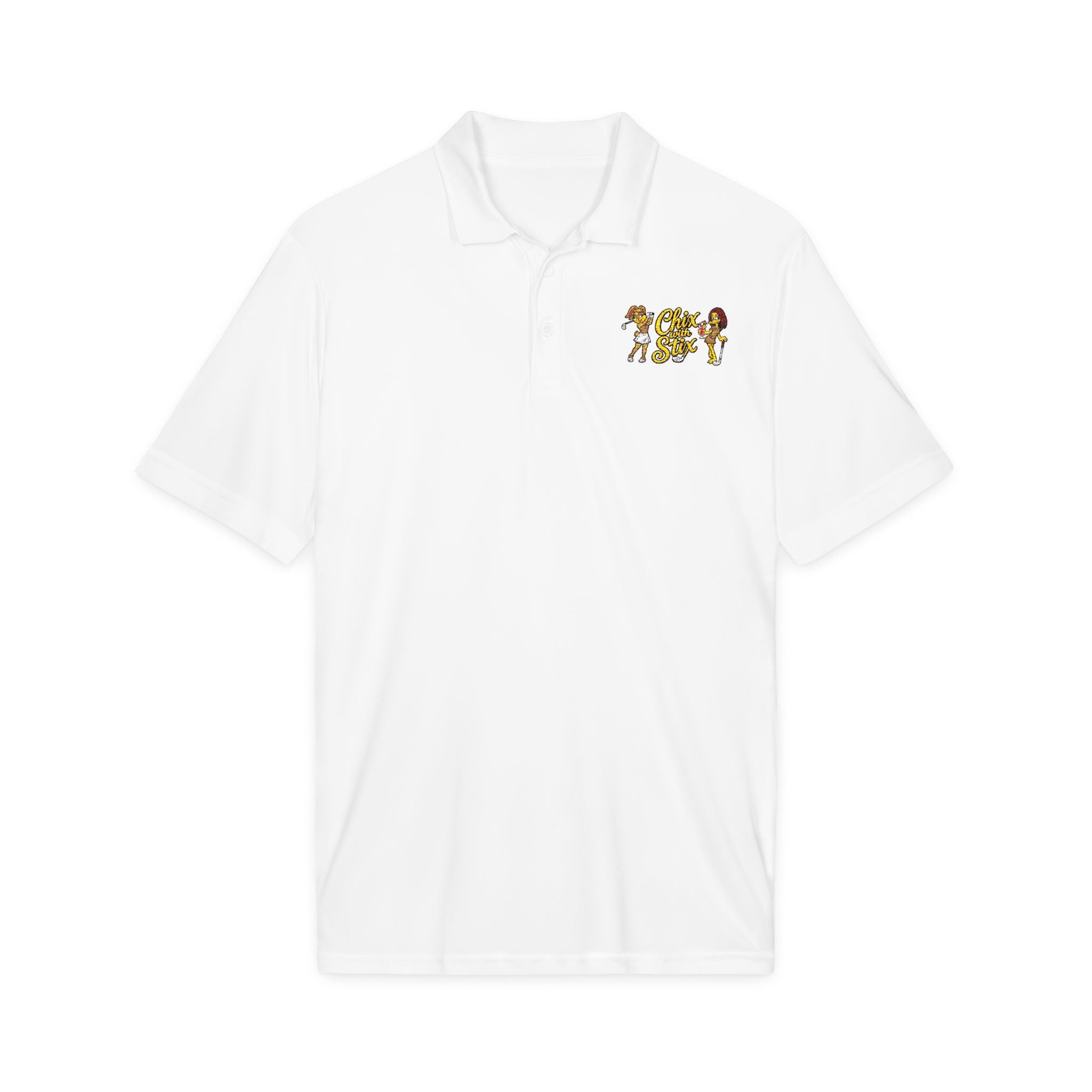 Womens Chix with Stix Embroidered polo