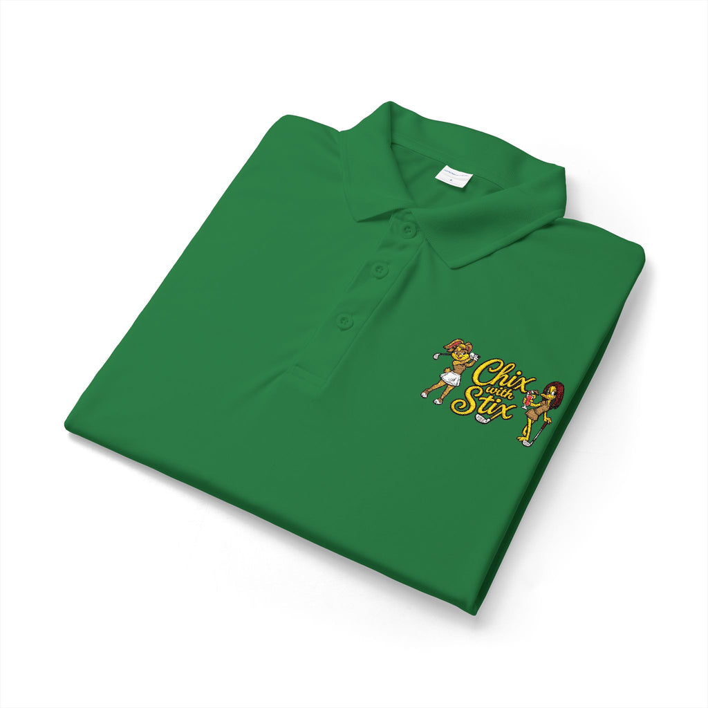 Womens Chix with Stix Embroidered polo