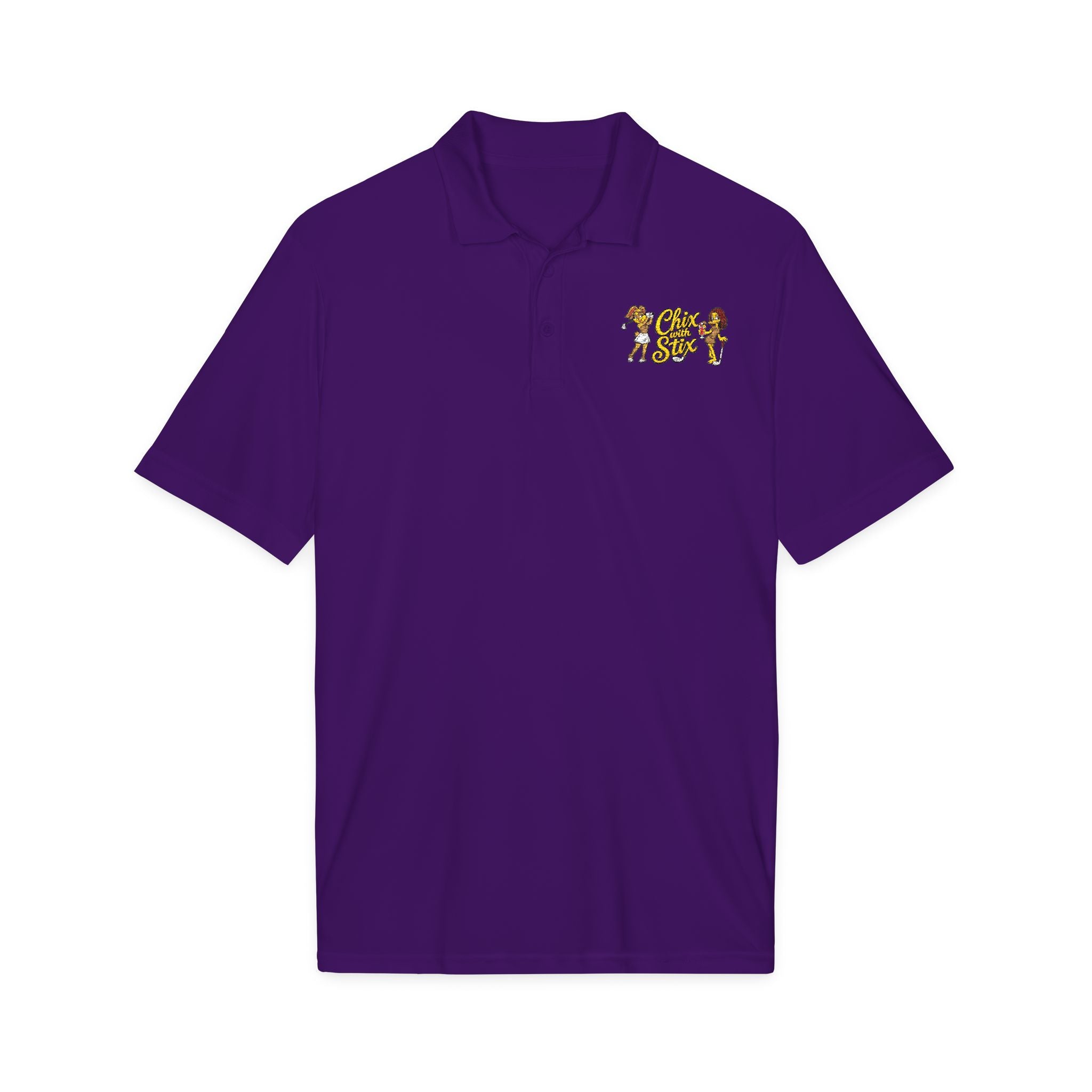 Womens Chix with Stix Embroidered polo