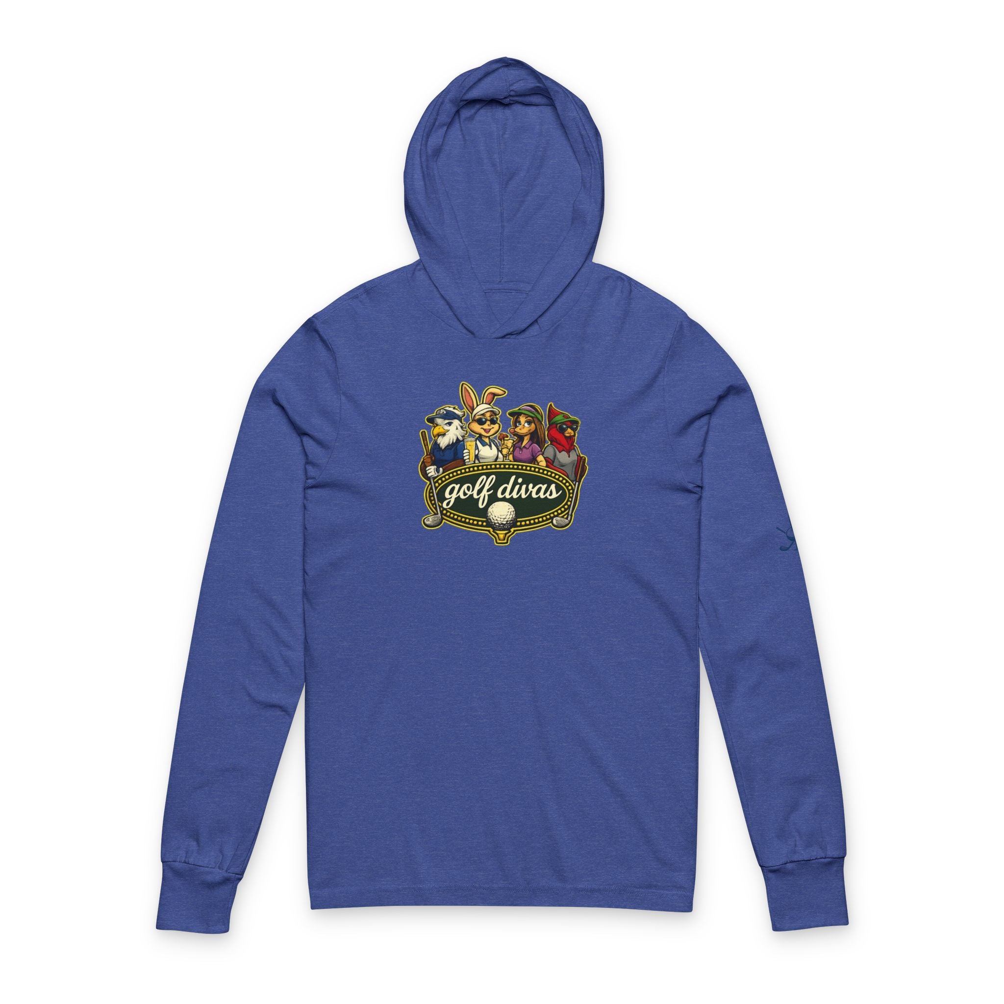 Womens Golf Divas Unisex Hooded Long Sleeve Tee