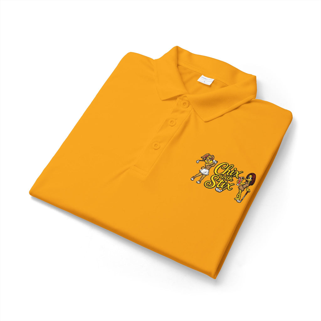 Womens Chix with Stix Embroidered polo