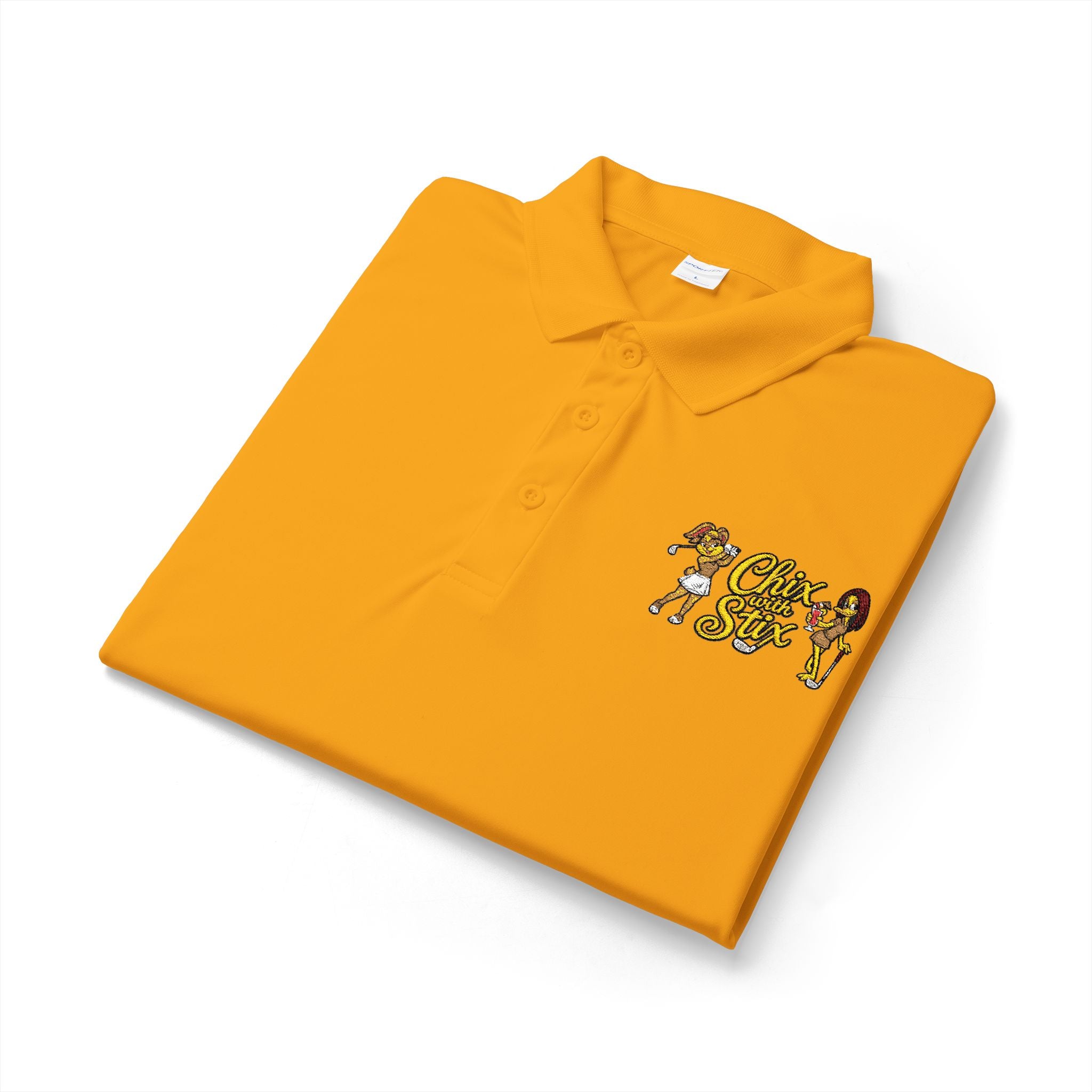 Womens Chix with Stix Embroidered polo