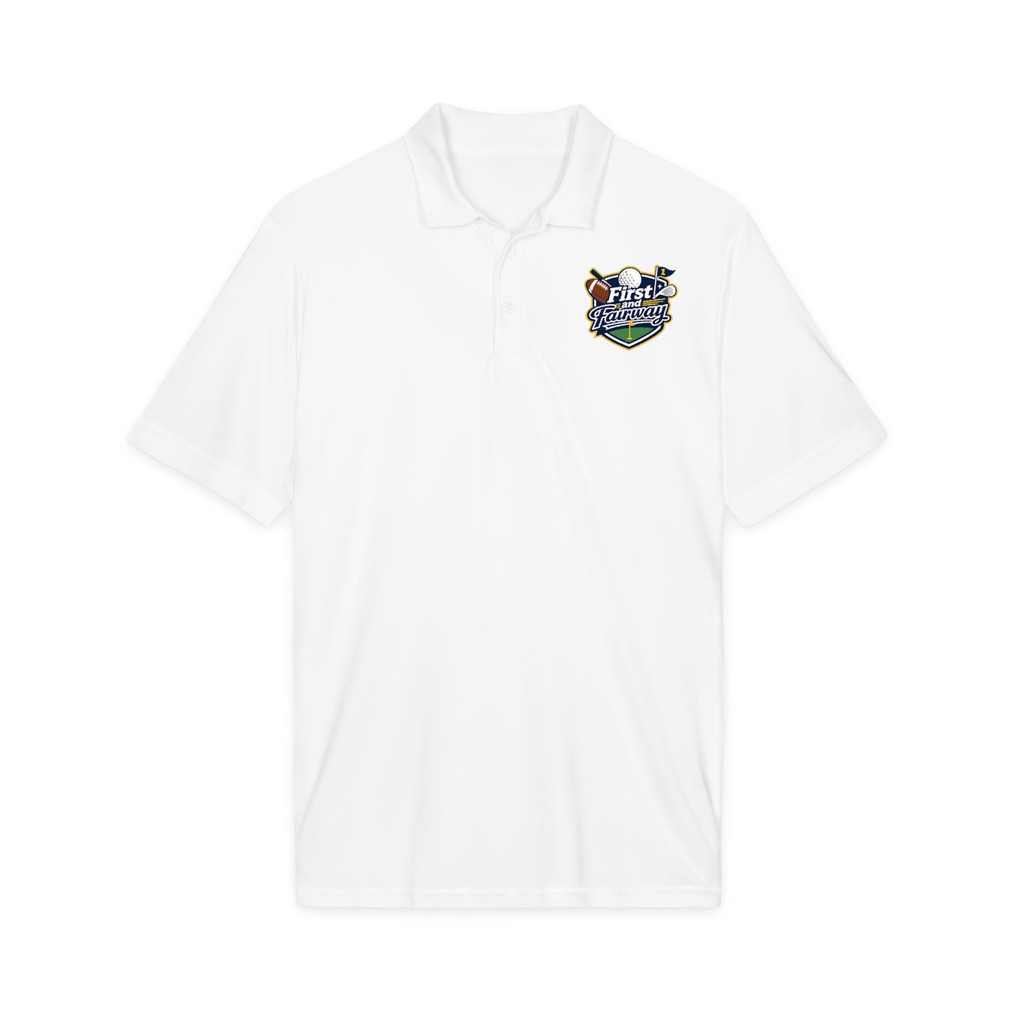 First and Fairway Print Mens Polo